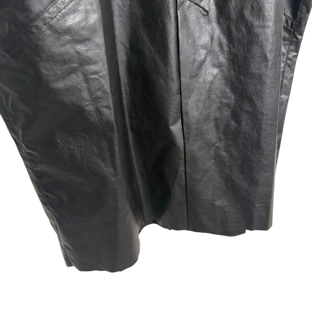 Isabel Marant Drea Black Faux Leather Long Sleeve Midi Dress Size 4 - Picture 9 of 16